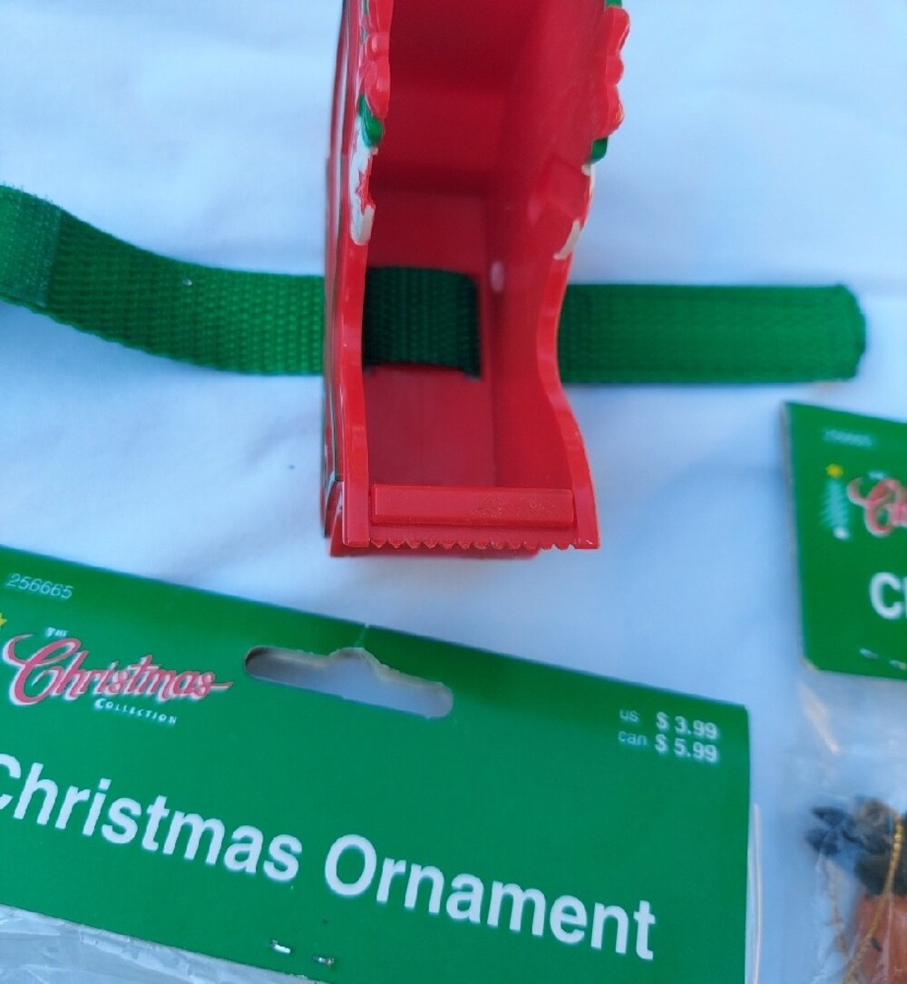 Christmas Ornaments and Santa Seigh Tape Holder